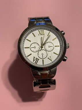 Two Tone Wrist Watch Bracelet #9237